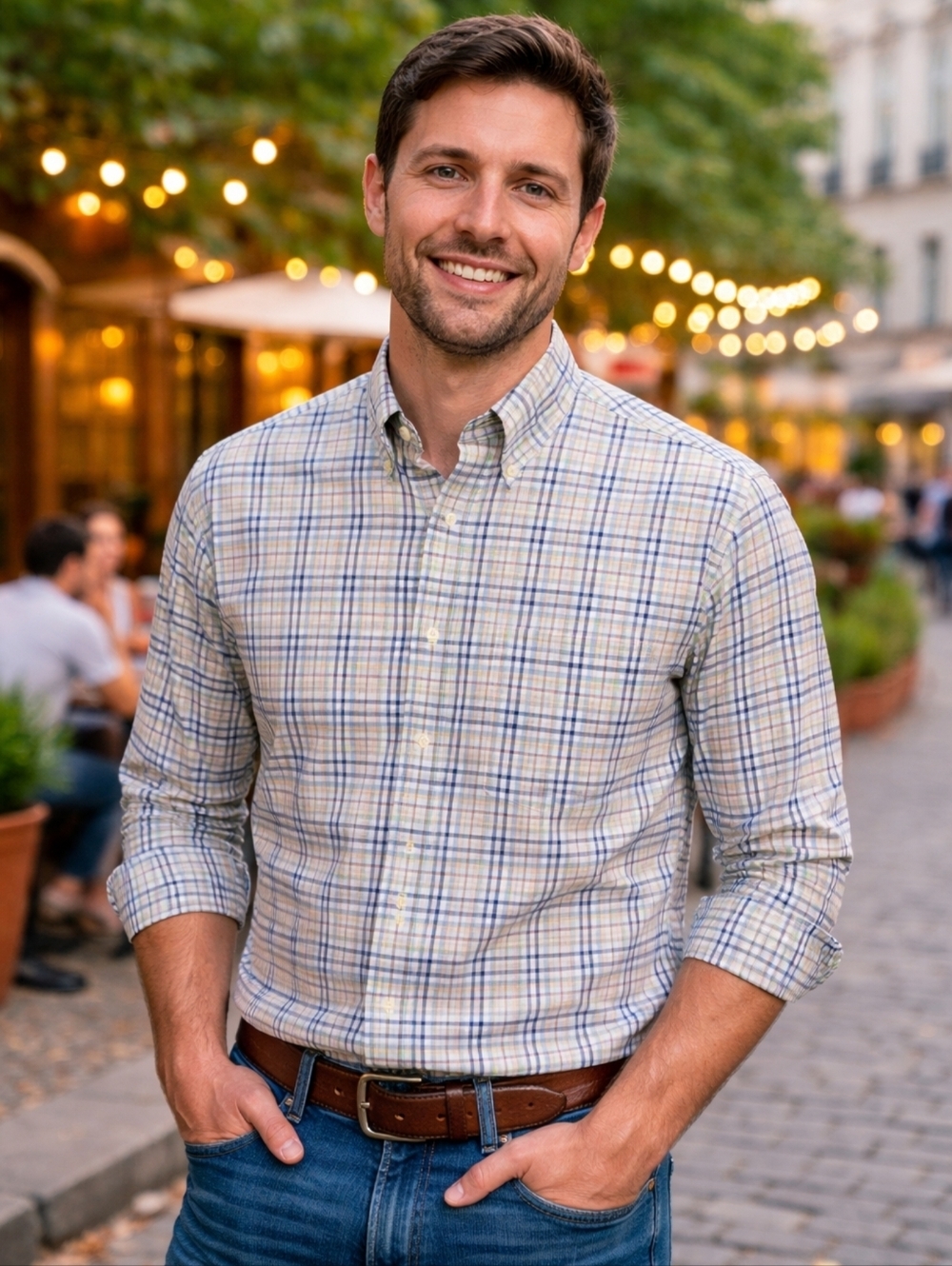 Enro Plaid Button Down Shirt Size Medium